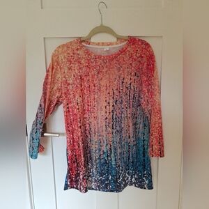 Stylish Multicolor Long Sleeve Women's Top